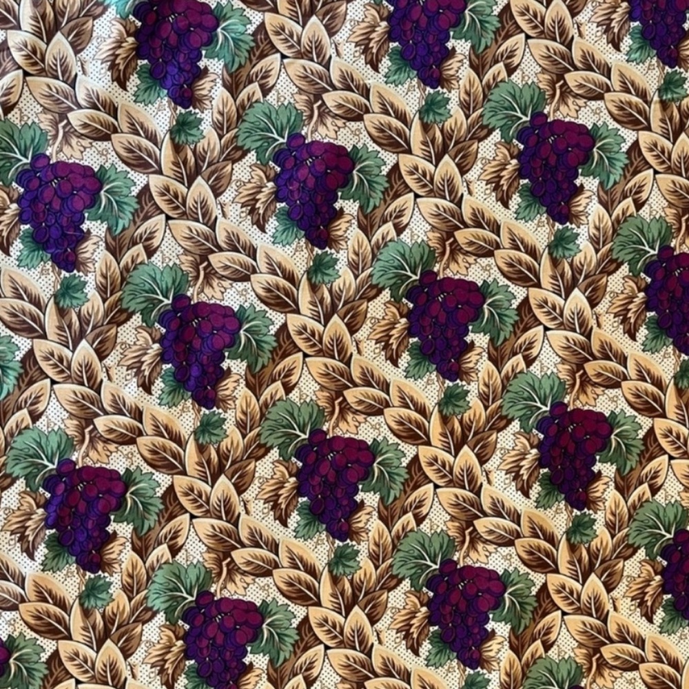 Vintage Windham Fabrics “Sisters” by Mary Koval Grapes & Leaves Cotton Fabric